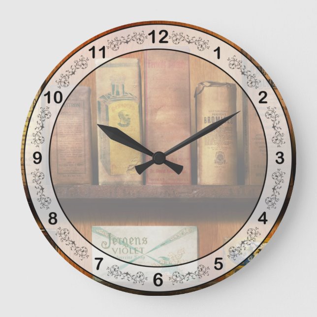 Pharmacy - Favourite Remedies Large Clock (Front)