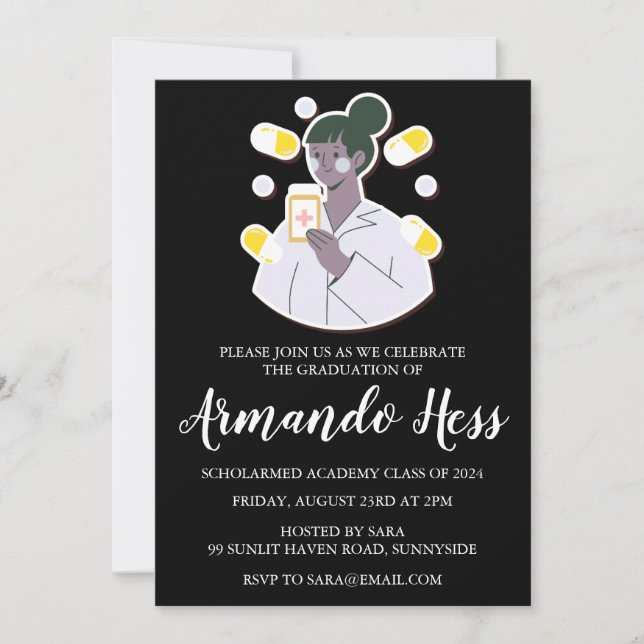 pharmacy graduation invitations (Front)