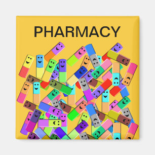 Pharmacy "Happy Pills" Design Magnet