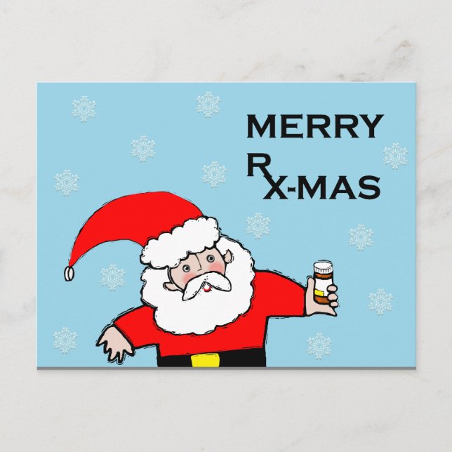 pharmacy holidays holiday postcard (Front)