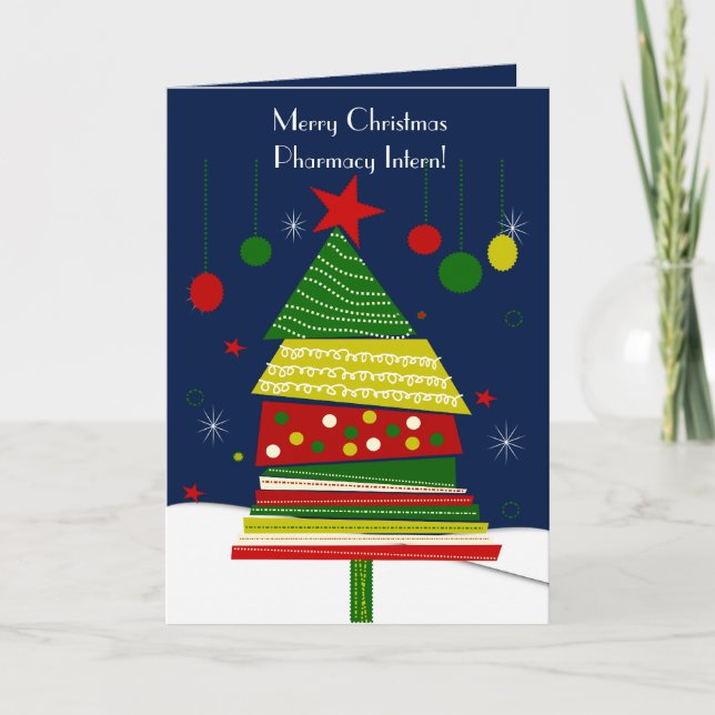 Pharmacy Intern Christmas Cards #7 Tree Design (Front)