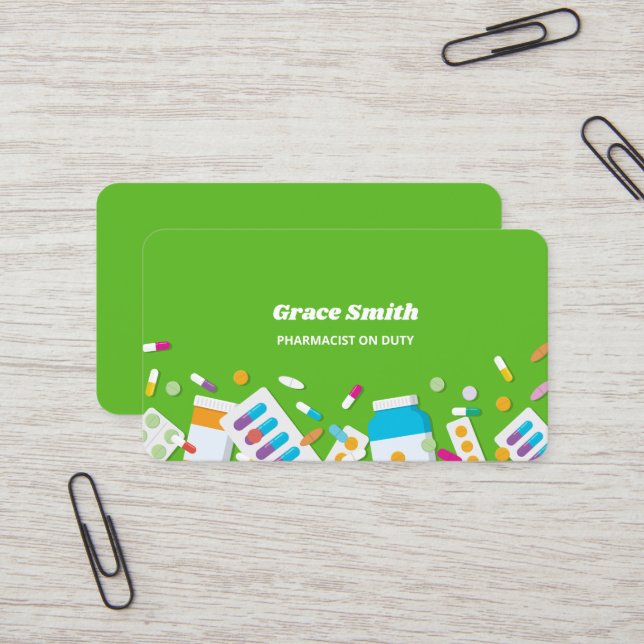 Pharmacy Medication Business Card (Front/Back In Situ)
