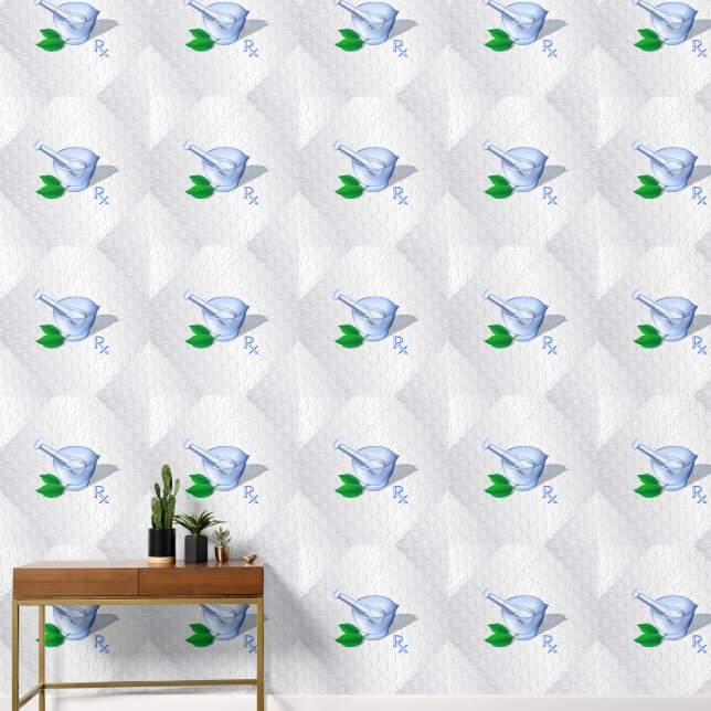 Pharmacy Mortar Wallpaper (Hallway)