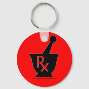 Pharmacy mortor and pestle symbol - magnet key ring
