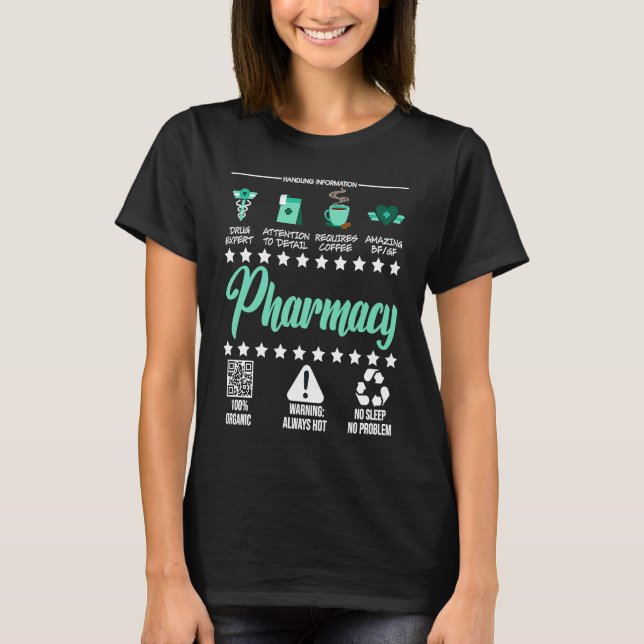 Pharmacy No Sleep No Problem Medicine Pharmacist T-Shirt (Front)