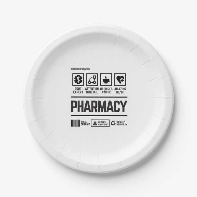 pharmacy paper plate (Front)