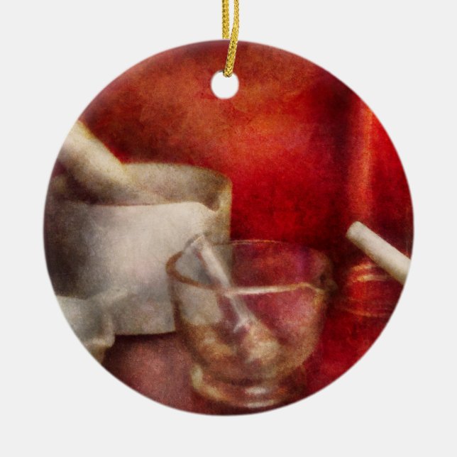 Pharmacy - Pestle - Endless variety Ceramic Tree Decoration (Front)