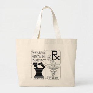 Pharmacy Pharmacist LOGO Large Tote Bag