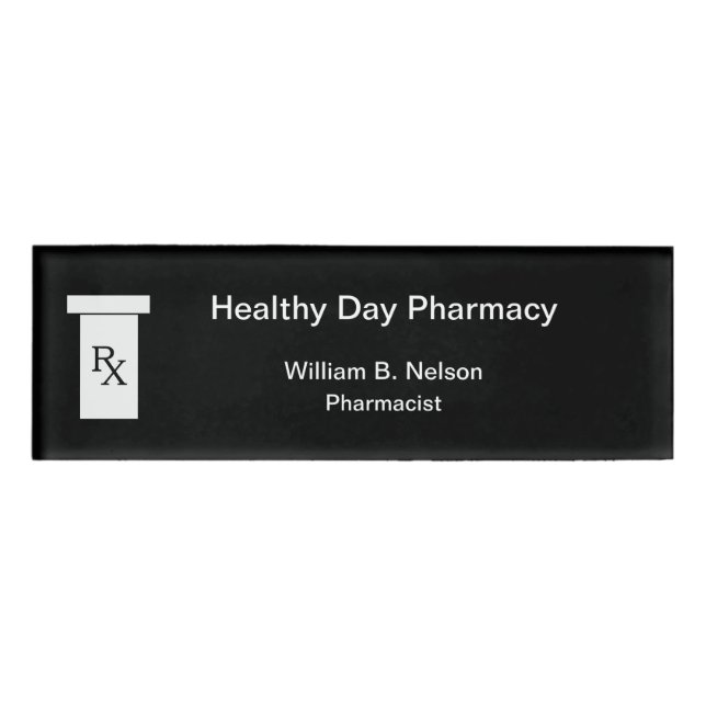 Pharmacy Pharmacist Name Tag (Front)