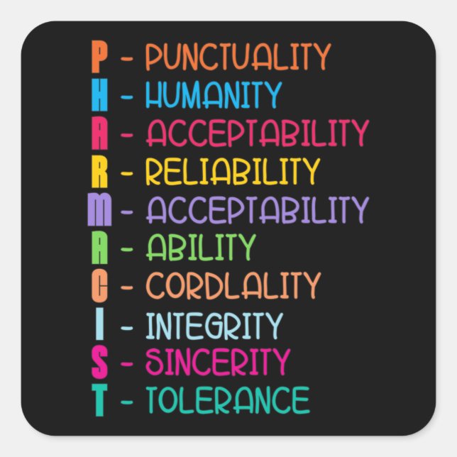 Pharmacy Quote Tech Medicine Technician Pharmacist Square Sticker (Front)
