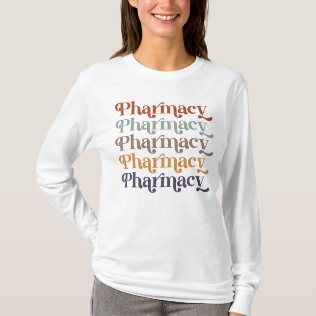 Pharmacy Retro Pharmacist Pharmacy Student Gift  T-Shirt (Front)