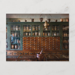 Pharmacy - Right behind the counter Postcard