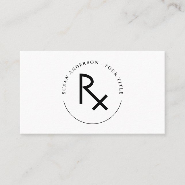 Pharmacy RX Business Card (Front)