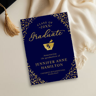 Pharmacy School Graduation Announcement Photo Card