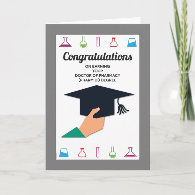 Pharmacy School Graduation Congratulations Card (Front)