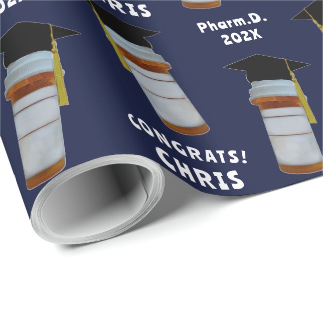 Pharmacy School Graduation Pharmacist Gift Wrapping Paper (Roll Corner)