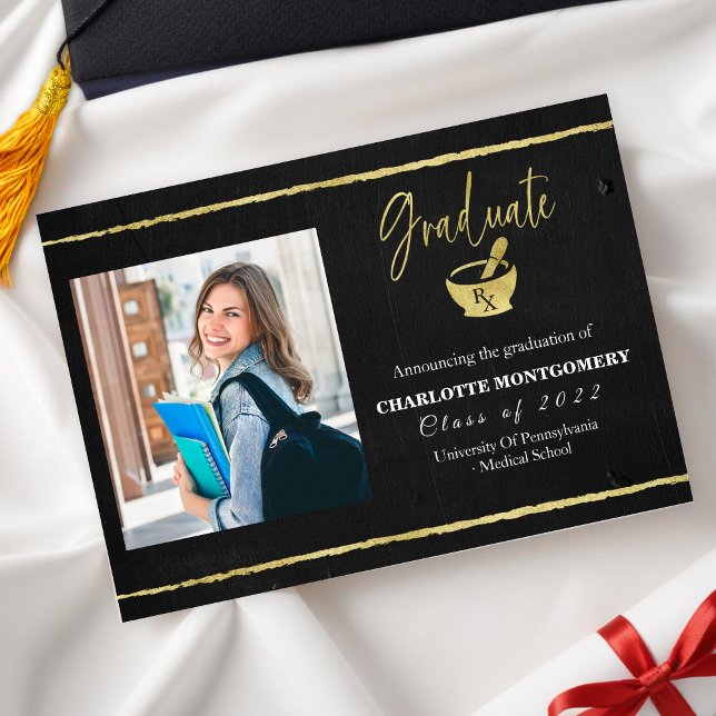 Pharmacy School Photo Graduation Announcement (Creator Uploaded)