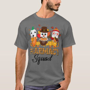 Pharmacy Squad Fall Vibes Autumn Thanksgiving Phar T-Shirt