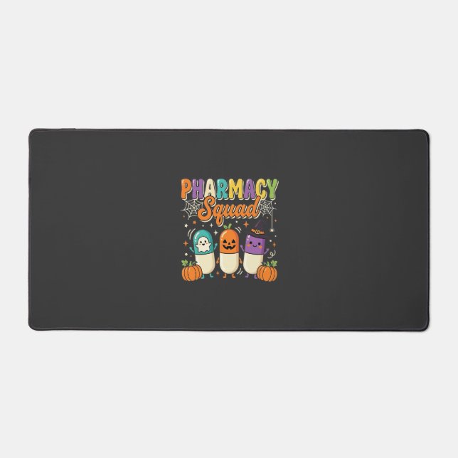 Pharmacy Squad Halloween Ghost Pills Design_1 Desk Mat (Front)