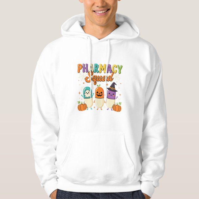 Pharmacy Squad Halloween Ghost Pills Design_1 Hoodie (Front)