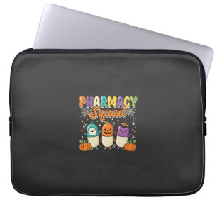 Pharmacy Squad Halloween Ghost Pills Design_1 Laptop Sleeve