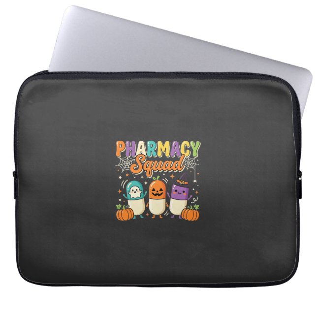 Pharmacy Squad Halloween Ghost Pills Design_1 Laptop Sleeve (Front)
