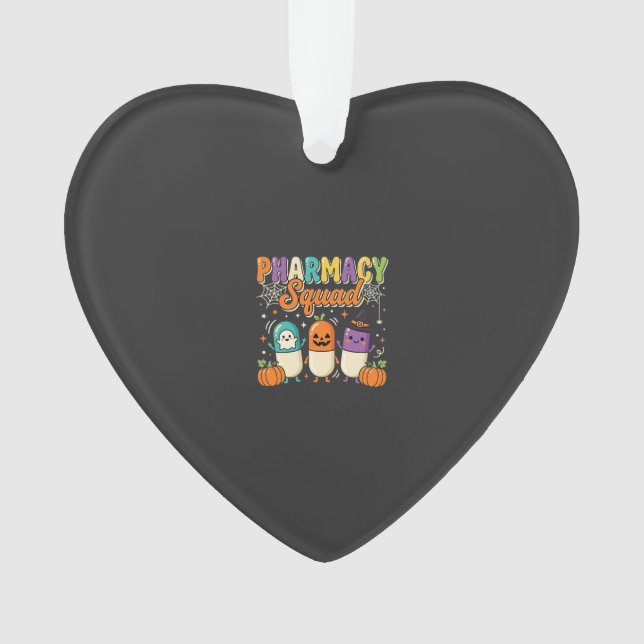 Pharmacy Squad Halloween Ghost Pills Design_1 Ornament (Front)