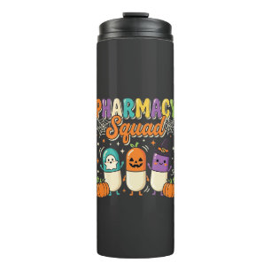 Pharmacy Squad Halloween Ghost Pills Design_1 Thermal Tumbler