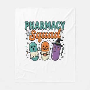 Pharmacy Squad Halloween Vintage Vector Shirt Desi Fleece Blanket