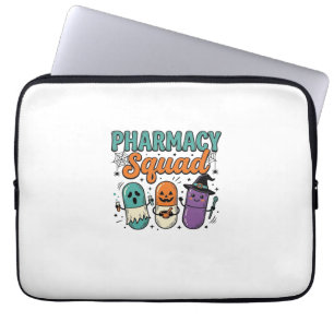 Pharmacy Squad Halloween Vintage Vector Shirt Desi Laptop Sleeve