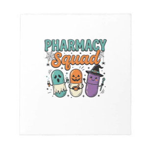 Pharmacy Squad Halloween Vintage Vector Shirt Desi Notepad