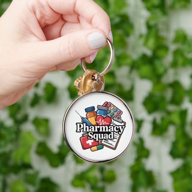'Pharmacy Squad'. Key Ring (Hand)