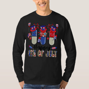 Pharmacy Squad Pills Usa Flag Pharmacist 4th Of Ju T-Shirt