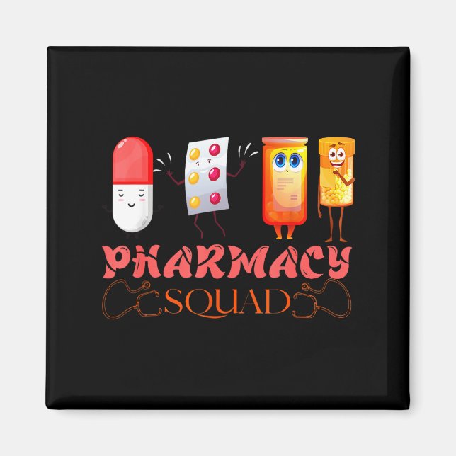 Pharmacy Squad Valentines Cute Lls Pharmacist Phar Magnet (Front)