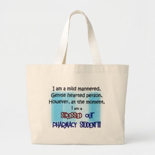 pharmacy student STRESSED OUT tote bag