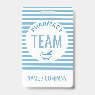 Pharmacy Team Name Badge Custom Pharmacy Staff ID Badge