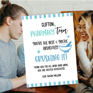 Pharmacy team thank you card