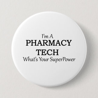 PHARMACY TECH 7.5 CM ROUND BADGE