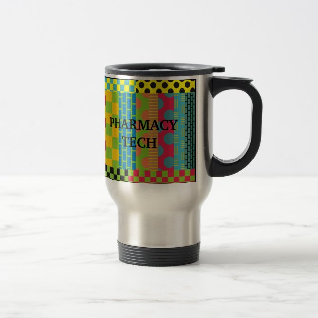Pharmacy Tech Abstract Art Travel mug (Right)