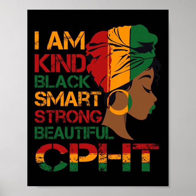 Pharmacy Tech Cpht African American Black History  Poster (Front)