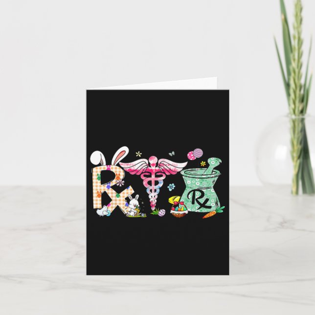 Pharmacy Tech Easter Day Pharmacist Certified Phar Card (Front)