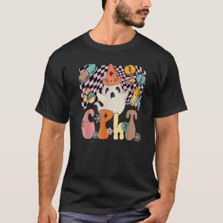 Pharmacy Tech Groovy Retro Flower Pharmacist Hallo T-Shirt