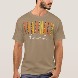 Pharmacy Tech leopard Fall Autumn Lovers Thanksgiv T-Shirt