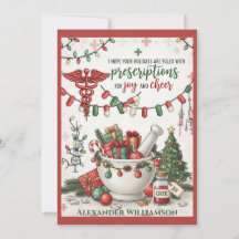 Pharmacy Tech & Nurse Christmas Card Joy