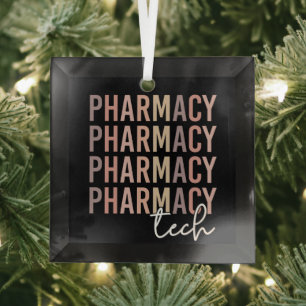 Pharmacy Tech   Pharmacy Technician Glass Tree Decoration