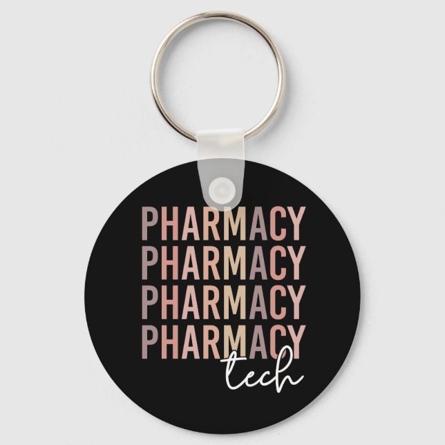 Pharmacy Tech | Pharmacy Technician Key Ring (Front)