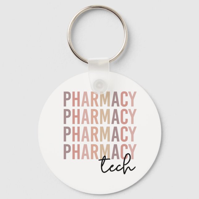 Pharmacy Tech | Pharmacy Technician Key Ring (Front)