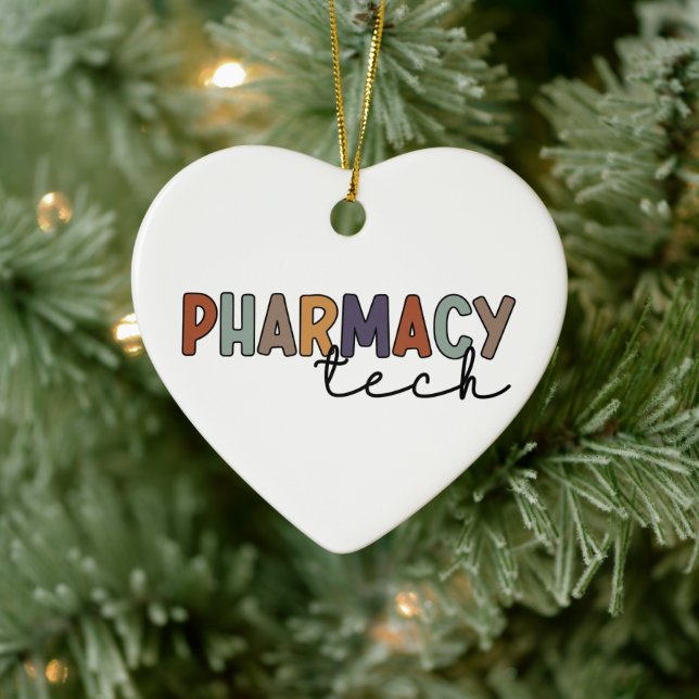 Pharmacy Tech Retro Pharmacy Technician Ceramic Tree Decoration (Tree)