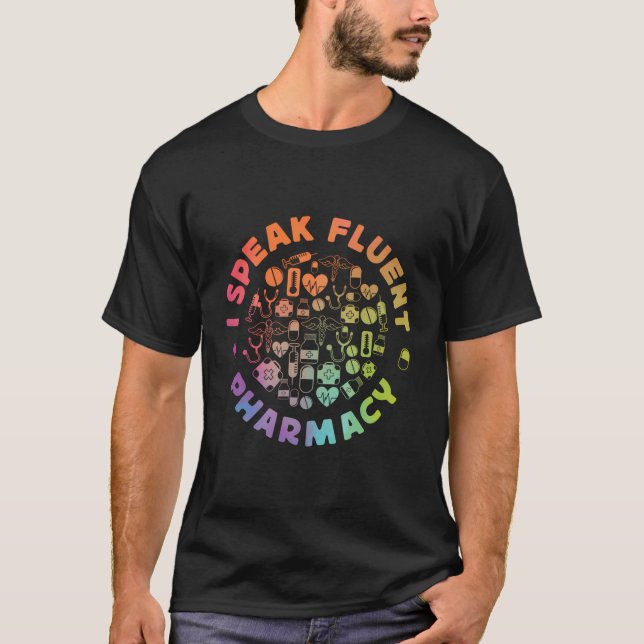 Pharmacy Tech Technician Pharmacist Student I Spea T-Shirt (Front)