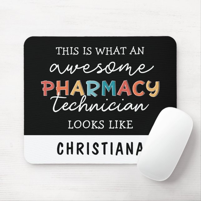Pharmacy Technician Awesome Pharmacy Tech Funny Mouse Pad (With Mouse)